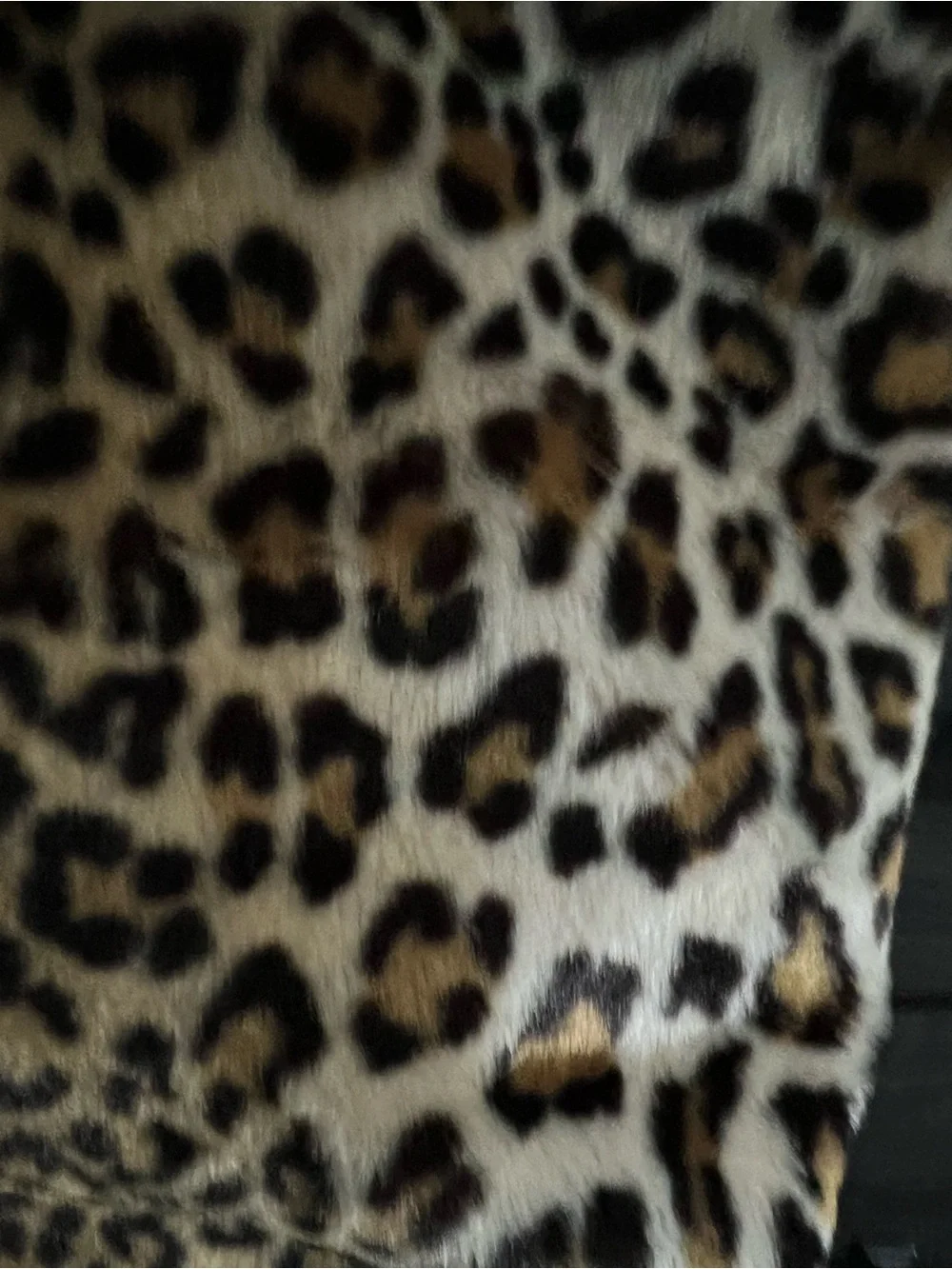 Leopard Print Faux Fur Throw Pillow Cover - Brown new